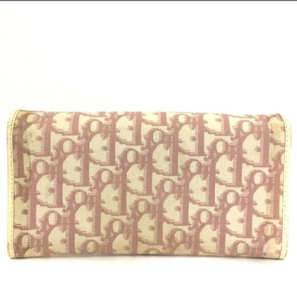 Christian Dior Trotter Rhinestone PVC Leather Long Bifold Wallet /1J2138 - Picture 4 of 8